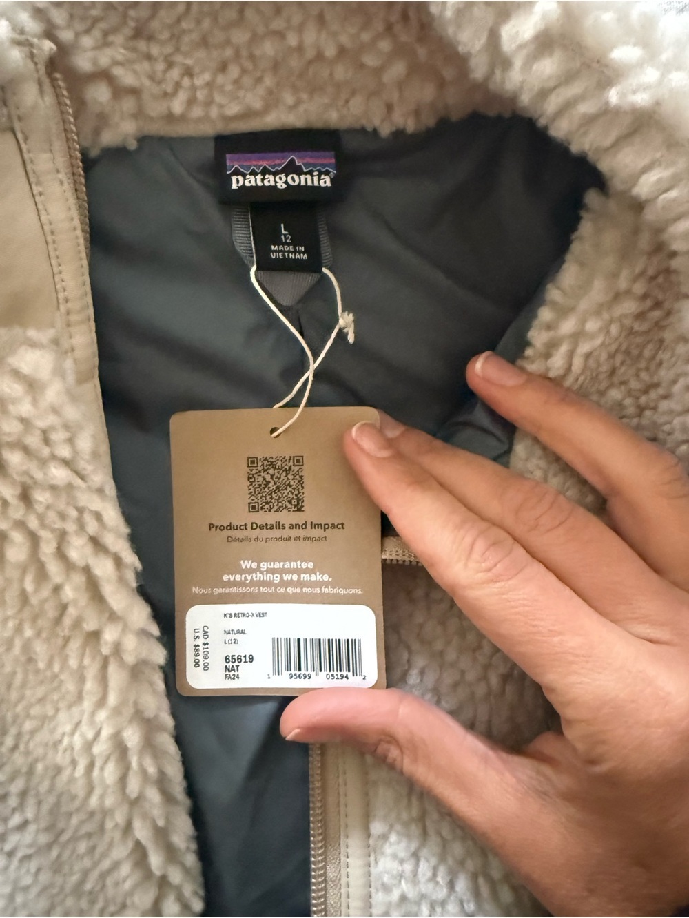 Patagonia Kids’ Retro-X® Fleece Vest – Size L (12)